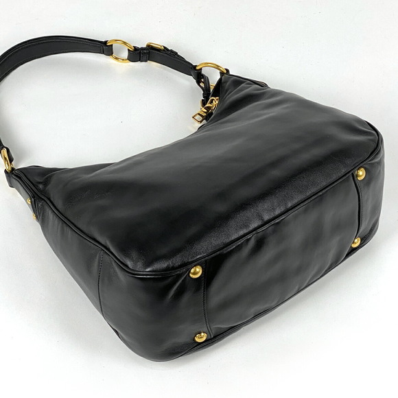 Prada Shoulder Black Bag Leather - Picture 1 of 6